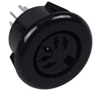 Kueohse Adaptador de Conector de Cable de Teclado montado en Panel Clavija DIN de 5 Pines Hembra