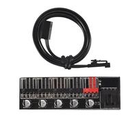 Kueohse Adaptador de Controlador de Velocidad Divisor de Concentrador de Ventilador PC de 5 Puertos para Conectores de Cables de Computadora de Ventilador de RefrigeracióN PWM de