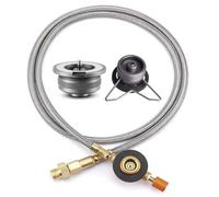 Kueohse Adaptador de Gas para Estufa de Camping Al Aire Libre Convertidor de Estufa Dividida Manguera de Conexión Accesorios para Equipos de Cocina Al Aire Libre para Acampar