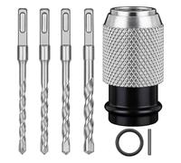 Kueohse Adaptador de Martillo Rotatorio con Juego de Brocas de, Convertidor de Martillo Eléctrico A Taladro - Adaptador + 4 Brocas