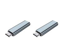 Kueohse Adaptador de Pantalla Virtual USB Tipo C de 2 Piezas, Conector Ficticio DDC EDID, Emulador de Pantalla Fantasma Sin Cabeza, Carga Ficticia 4K 60Hz