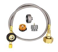 Kueohse Adaptador de Recarga de Gas para Estufa de Gas para Acampar, Adaptador de Llenado de Cilindro para Exteriores, Accesorios para Conector de Horno de Tanque de Gas