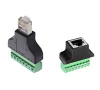 Kueohse Adaptador de Red RJ45 (Conector Macho/Hembra A Terminal de Tornillo de 8 Pines), Conector RJ45, Cable de Internet, Accesorios para DVR.