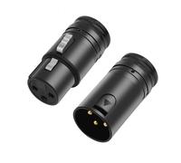 Kueohse Adaptador de Soldadura XLR Compacto para Micrófono, Macho y Hembra, Ajustable, en Ángulo Recto de 90°, Conector de Soldadura XLR de 3 Pines, Extremos XLR de 3 Pines