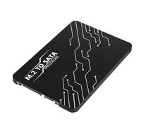Kueohse Adaptador M.2 una Carcasa SATA 2.5, Convertidor SSD NGFF Basado en Clave B y M una Tarjeta SATA 3.0 Compatible para 2230 2242 2260 2280