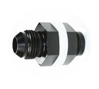 Kueohse Adaptador Macho de Aluminio AN6 para Tanque de Combustible, Conectores Roscados 6AN para Mamparo de Celda de Combustible, Arandelas de Goma, Color Negro.