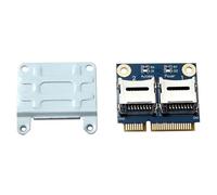 Kueohse Adaptador Mini Pci-e 2 SSD HDD para Portátil Dual Micro-SD SDHC SDXC TF A Mini Lector de Tarjetas de Memoria PCIe