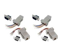 Kueohse Adaptador Modular DB9 A RJ45 de 20 Piezas, Adaptador Ethernet con Conector Hembra DB9 A RJ45