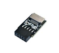 Kueohse Adaptador USB 2.0 de 9 Pines A Type-E Cabecera del Panel Frontal USB 2.0 de 9 Pines A Adaptador Interno Tipo e con LED de AlimentacióN de 5 V