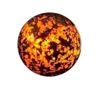 Kueohse Adorno de Bola de Cristal de Piedra de Llama Natural, Esfera de Sodalita Reactiva A los Rayos UV, Pulida y Hecha A Mano, para Decoración del Hogar.