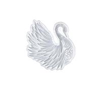 Kueohse Adorno de Cisne de Plumas DIY Molde de Silicona Resina de Cristal Epoxi Molde de FundicióN Hecho A Mano DecoracióN del Hogar ArtesaníAs