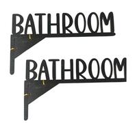 Kueohse Adorno para Puerta, Letrero para Colgar sobre la Puerta, Adornos para Esquinas de Marcos de Puertas de Madera, Adornos para Marcos de Puertas con Letras o Patrones Negros
