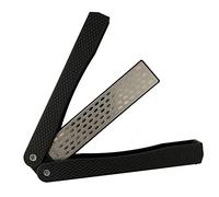 Kueohse Afilador de Diamante de Doble Cara, Cuchillas de Diamante Finas y Gruesas de Mano Piedra de Afilar Grano 400/600 Negro