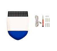 Kueohse Alarma de Sirena con Luz y Sonido para Exteriores, Solar, IPX5, con Batería Recargable, Sensor de Luz y Sonido Inteligente Zigbee.