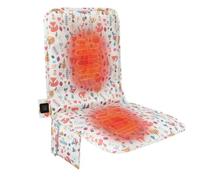 Kueohse Alfombrilla Calefactora para Asiento Estadio, Cojín para Asiento Camping Al Aire Libre con Respaldo, Alfombrilla para Silla con 3 Velocidades Temperatura para Pesca Deportiva