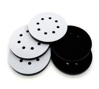 Kueohse Almohadillas de Interfaz de 5 Pulgadas con 8 Orificios, Gancho y Bucle, Esponja Suave, Almohadilla de Interfaz de Lijado para Pulido con Lijadora Orbital