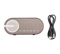 Kueohse Altavoz Bluetooth PortáTil con Reloj Digital con Luz Colorida Reloj Despertador Doble Espejo Subwoofer Negro