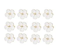 Kueohse Anillos para Servilletas, 12 Piezas Flores Servilleteros Soportes para Mesas de Cena Anillos Adorno Elegante DecoracióN de Mesa,