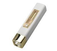 Kueohse Antorcha Recargable Portátil Pequeña de Emergencia para Acampar Al Aire Libre Linterna LED COB de Litio 18650 Dorada