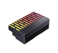 Kueohse ATX 24-Pin 90 ° Conector de Alimentación Adaptador 5V 3 Pin ARGB 24Pin Hembra A Macho 90 ° Adaptador de Alimentación de Bricolaje para PC de Escritorio Negro