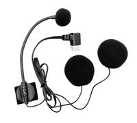 Kueohse Auricular con Micrófono y Altavoz Tipo C para Motocicletas para Cascos de Media Máscara