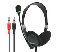 Kueohse Auriculares con Cable, Conector de 3,5 Mm, Cancelación de Ruido, Micrófono, Adaptador USB, para Ordenador Portátil y PC.