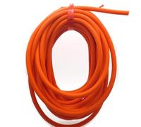 Kueohse Banda Elástica de Látex de Alta Elasticidad, de 6 mm y 10 Metros, para Pesca, Tirachinas, Industria, Entrenamiento Deportivo, Color Naranja.
