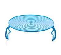 Kueohse Bandeja de Vapor con para Microondas, Rejilla de Doble Capa, Soporte para Recipientes, Herramientas de Almacenamiento, Accesorios de Cocina, Color Azul.