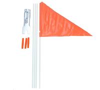 Kueohse Bandera de Seguridad con Poste, Bandera de Bicicleta de Alta Visibilidad Ajustable de 6 Pies, Bandera de Seguridad Impermeable de Colores Brillantes para Bicicleta de NiñOs