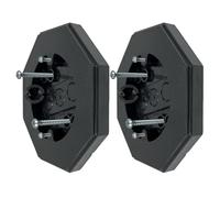 Kueohse Bloque de Montaje para Revestimiento de 2 Unidades 8161, Kit de Montaje Octagonal para Lámpara de Revestimiento Vertical con Caja Integrada para Exteriores, Liso y Plano.