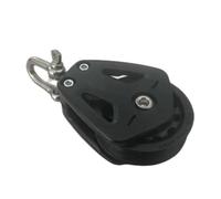 Kueohse Bloque de Polea de Carga Alta, Grillete Giratorio de Polea Simple de Cabeza Universal, Bloque de Cojinete Liso para Velero, Accesorios para Corredor de Cuerda