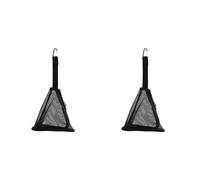 Kueohse Bolsa de con Cremallera para Exterior 2X, Cesta de Almacenamiento Triangular Colgante con Gancho, Red de Secado Plegable para Camping y Picnic S