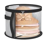 Kueohse Bolsa transparente de gran tamaño para guardar sombreros para mujer, ofrece espacio para hasta 7 gorros para el armario, para sombreros con ala y asas de transporte