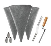 Kueohse Bolsas de Mortero para Mampostería, Bolsas para Sellado de Cemento, Bolsas para Lechada con Puntas Metálicas, Bolsas para Lechada para Instalación de Azulejos