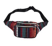Kueohse Bolso de cinturón étnico para mujer, estilo retro, vintage, para senderismo, para dinero, para mujer, color A, Color A., talla única