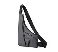 Kueohse Bolso de con Forma Triangular para el Tiempo Libre, Bandolera Antirrobo, Ajustado, para el Pecho, para Deportes de Montar, Color Gris