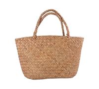 Kueohse Bolso de paja casual bolso de para mujer, bolso para jardín, hecho a mano, mini ratán tejido