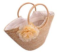 Kueohse Bolso de paja de las mujeres tejido verano playa crossbody bolso bolso cesta comprador monedero