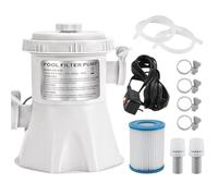 Kueohse Bomba de Filtración para Piscina de 300 Galones, Filtro de Agua para Piscinas Elevadas, Limpiador Doméstico de Piscinas, Bomba de Circulación, Enchufe UE.