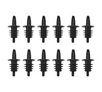 Kueohse Botella de plastico 12pcs Flujo Libre Licor Espiritu vertedor Bar Bebidas Cocktail Vino