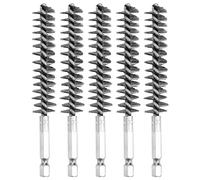 Kueohse Brocas de acero inoxidable para taladro de máquina, cepillo de alambre de limpieza de acero inoxidable con vástago hexagonal
