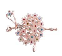 Kueohse Broche de cristal de lujo Taenzer pectoral colorido aleación chapado mujeres regalo
