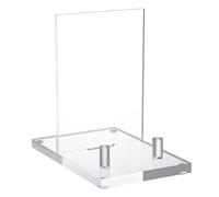 Kueohse Caballete Acrílico con Clavijas, Soporte para Fotos, Teléfono o Arte, Acrílico Transparente