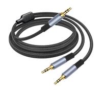 Kueohse Cable Adaptador de Audio de 3,5 mm A Doble Conector de 3,5 Mm, Conector TRS para Auriculares, Smartphone, Ordenador y Altavoces.