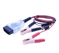 Kueohse Cable de Ahorro de Memoria para ECU de Coche OBD, Conector de Batería con Pantalla Digital de 12 V, Cable de Ahorro de Memoria con 2 Clips, Apagado Automático.