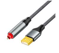 Kueohse Cable de Audio de USB A Fibra Óptica, Cable de Fibra Óptica de USB A SPDIF, Cable Adaptador de TV A Alcohólico.