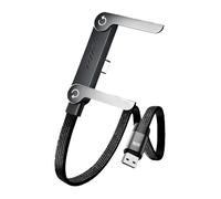 Kueohse Cable de Carga con Soporte Oculto de 65W, Cable de Carga con Soporte Oculto de 65W con Soporte, USB A C, Carga Rápida, Soporte Plegable para Teléfono, Cable de Datos, Soporte Plegable para Tab