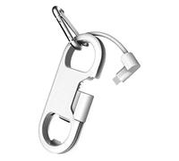 Kueohse Cable de Carga + + Mosquetón de AluminioLlavero Multifunción Portátil Cable de Carga USB Cable Corto