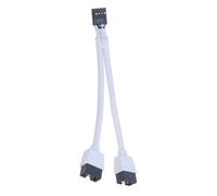 Kueohse Cable de ExtensióN de Audio HD para PC DIY 15 cm Placa Base de Computadora Cable de ExtensióN USB 9 Pines 1 Hembra A 2 Macho y Divisor