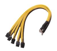 Kueohse Cable Divisor de Alimentación para Computadora BTC Miner Litecoin S7 S9 A 5 PCI-e de 6 Pines para Tarjeta Gráfica GPU, Cable de Alimentación de 40 Cm.